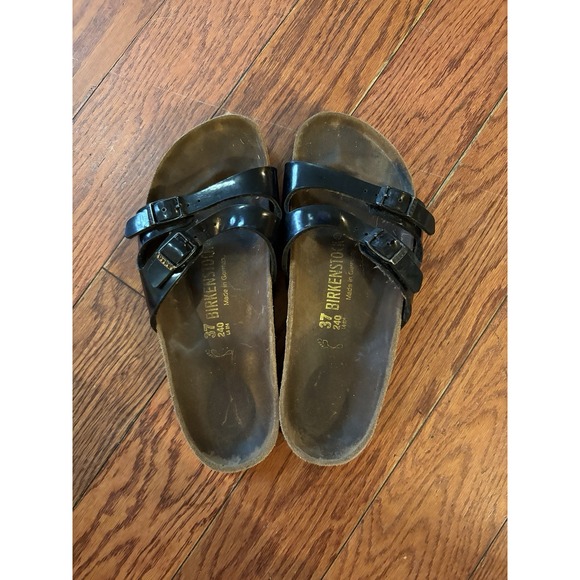 Black Birkenstock sandals Hippy Vibes Sz 37. Women's 6 - Picture 1 of 9